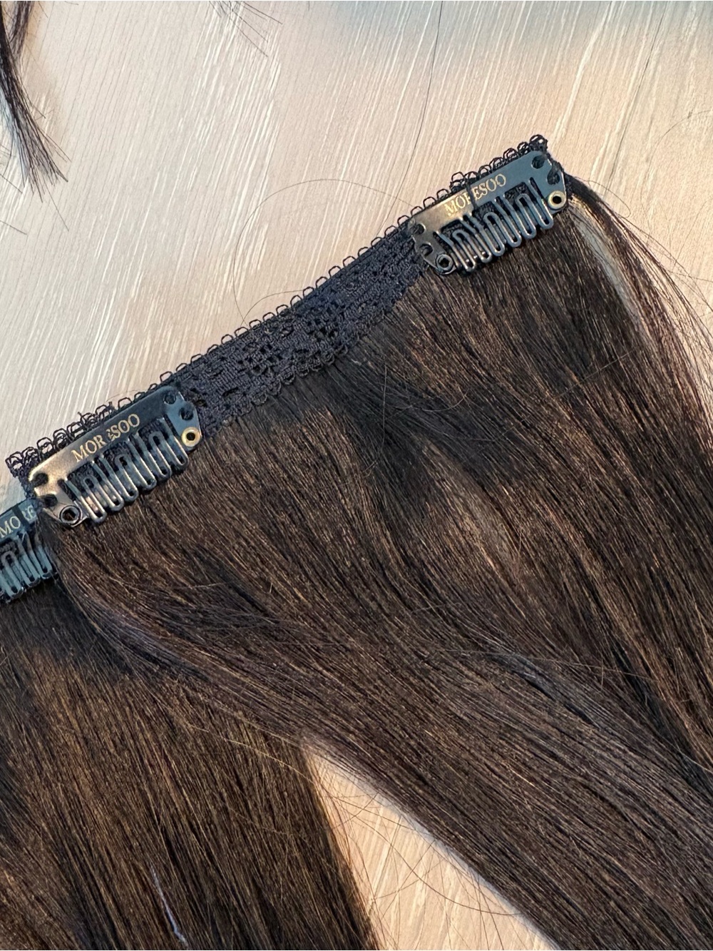 Darkest brown/natural black Clip-In Hair Extensions Set – Natural Black - Picture 8 of 9